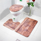 3Pcs/set Bathroom Mat Set Flannel Anti-Slip