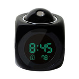 XNCH LCD Projection LED Display Time Digital Alarm Clock