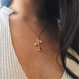 Fashion Jewelry Collier Pink Gold Rose
