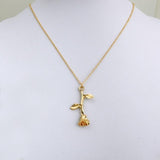 Fashion Jewelry Collier Pink Gold Rose