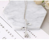 Fashion Jewelry Collier Pink Gold Rose