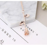 Fashion Jewelry Collier Pink Gold Rose