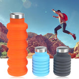 500ML Portable Silicone Water Bottle Retractable