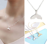 Retro Women Whale Necklace Tail Fish
