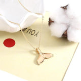 Retro Women Whale Necklace Tail Fish