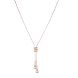 NEW Simulated Pearl Crystal Long Sweater Chain Circles Necklace