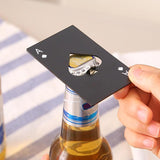 Black/Silver Poker Card Beer Bottle Opener