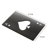 Black/Silver Poker Card Beer Bottle Opener