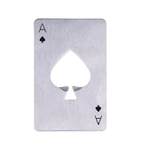 Black/Silver Poker Card Beer Bottle Opener