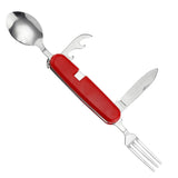 Folding Fork Knife Scoop Bottle Opener Set
