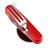 Folding Fork Knife Scoop Bottle Opener Set