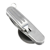 Folding Fork Knife Scoop Bottle Opener Set