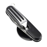 Folding Fork Knife Scoop Bottle Opener Set