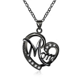 HUITAN Fashion Letter MOM Heart Shape