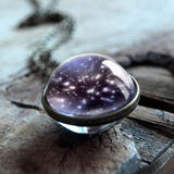 2019 New Galaxy Double Sided Pendant Outer Space Necklaceecklaces