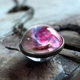 2019 New Galaxy Double Sided Pendant Outer Space Necklaceecklaces