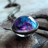 2019 New Galaxy Double Sided Pendant Outer Space Necklaceecklaces