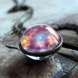 2019 New Galaxy Double Sided Pendant Outer Space Necklaceecklaces