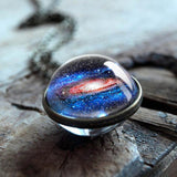 2019 New Galaxy Double Sided Pendant Outer Space Necklaceecklaces