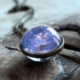 2019 New Galaxy Double Sided Pendant Outer Space Necklaceecklaces