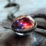2019 New Galaxy Double Sided Pendant Outer Space Necklaceecklaces
