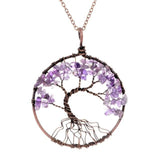 SEDmart 7 Chakra Tree Of Life Pendant Necklace