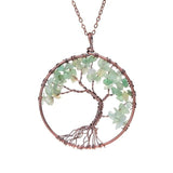 SEDmart 7 Chakra Tree Of Life Pendant Necklace