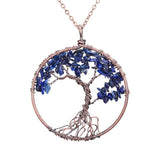 SEDmart 7 Chakra Tree Of Life Pendant Necklace
