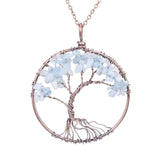SEDmart 7 Chakra Tree Of Life Pendant Necklace