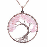 SEDmart 7 Chakra Tree Of Life Pendant Necklace