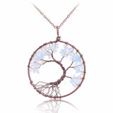 SEDmart 7 Chakra Tree Of Life Pendant Necklace