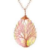 SEDmart 7 Chakra Tree Of Life Pendant Necklace