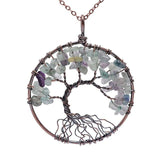 SEDmart 7 Chakra Tree Of Life Pendant Necklace