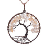 SEDmart 7 Chakra Tree Of Life Pendant Necklace