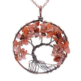 SEDmart 7 Chakra Tree Of Life Pendant Necklace