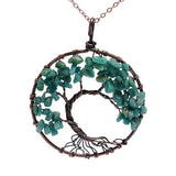 SEDmart 7 Chakra Tree Of Life Pendant Necklace
