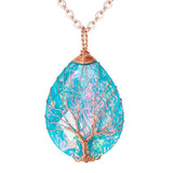 SEDmart 7 Chakra Tree Of Life Pendant Necklace