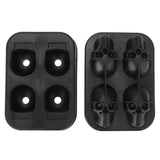 Creative 4 Cavity Skull Shape 3D Ice Cube